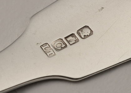 Cape Silver Tablespoons (Pair) - Lawrence Twentyman, Heathcote Family Crest